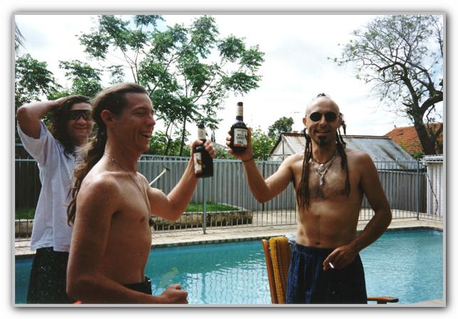 DJ Crag & Critter at the great canoe trip after party Oct 1995